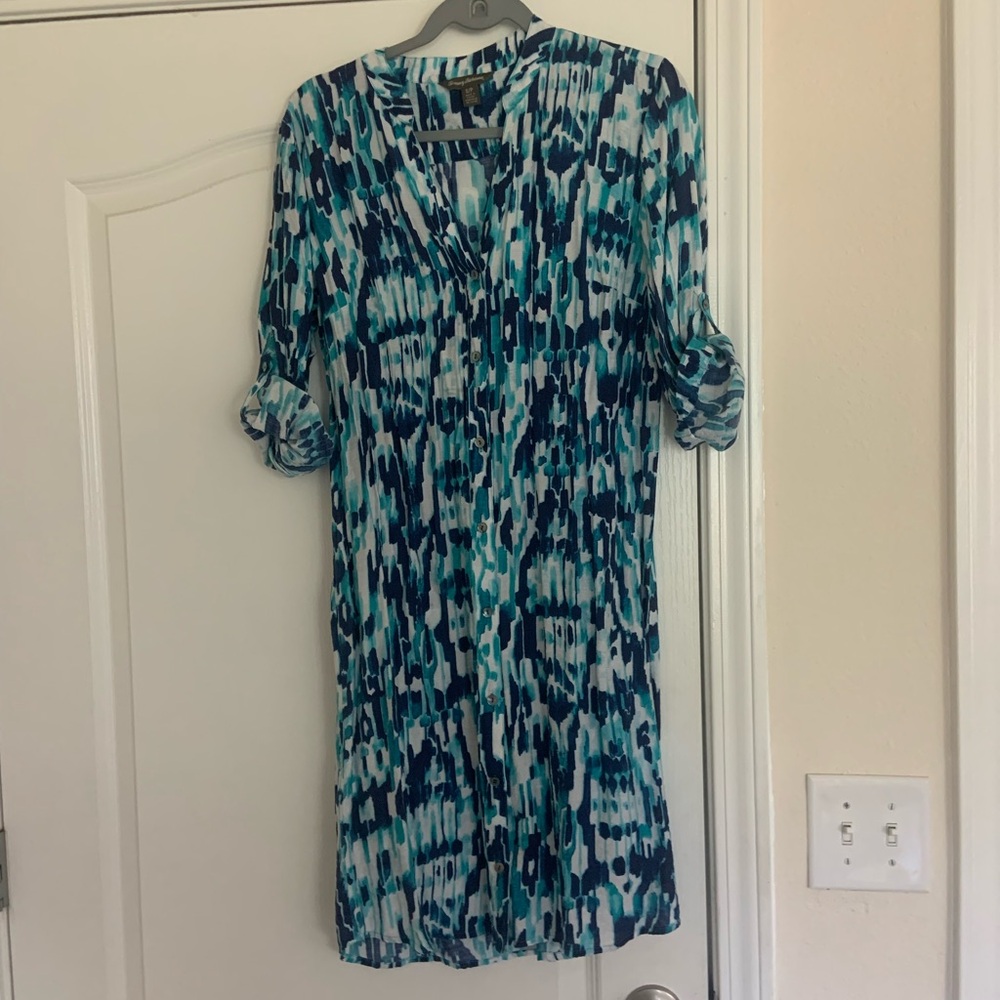 Tommy Bahama Roll Sleeve Dress Swim Cover-up Small